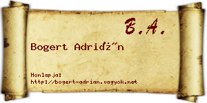 Bogert Adrián névjegykártya